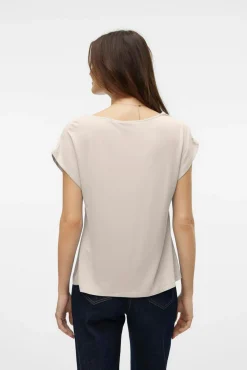 Vero Moda T-Shirts-Top de manga curta Tostado