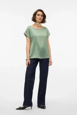 Vero Moda T-Shirts-Top de manga curta Verde