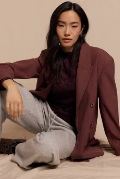 Slowlove T-Shirts-Top de renda assimétrico Granada