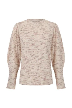 Slowlove T-Shirts|Blusas-Top estruturado franzido Tostado