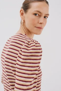 Cortefiel T-Shirts-Top estruturado riscas multicolor Multicolorido