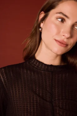 Slowlove Blusas-Top franzido Preto