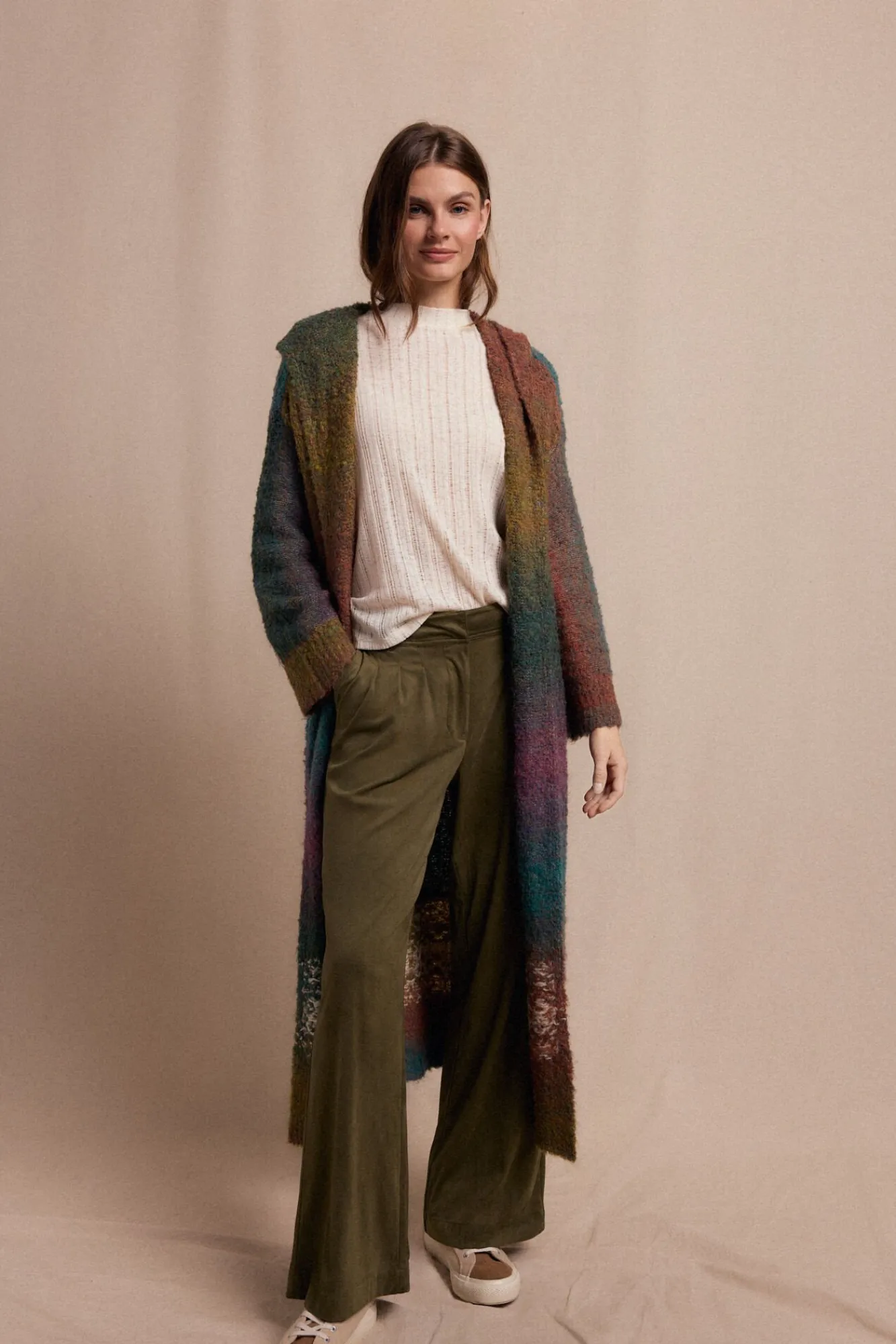 Slowlove T-Shirts-Top malha estrutura Ecru