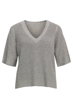 Object T-Shirts-Top malha lúrex Cinzento