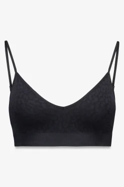 Women'secret Roupa Interior-Top NATURAL sem costura com estampa animal preto