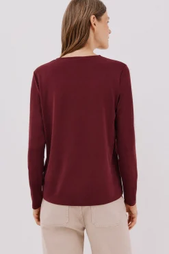 Cortefiel T-Shirts-Top peça dourada com decote Granada