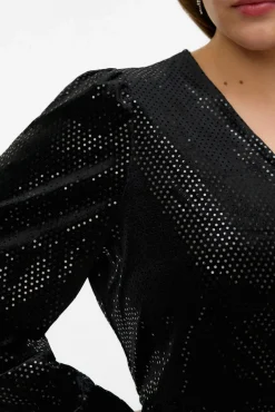 Vero Moda Curve T-Shirts-Top plus size com detalhes brilhantes Preto