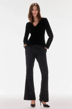 TFP by Tamara Falcó T-Shirts-Top veludo Preto