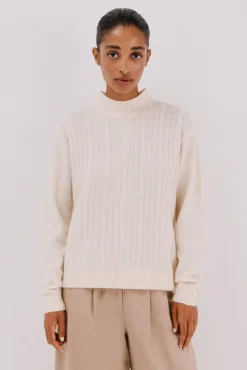 Cortefiel Camisolas-Tranças Jersey Perkins Branco