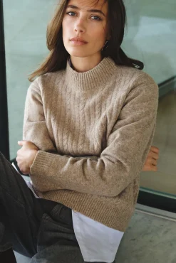 Cortefiel Camisolas-Tranças Jersey Perkins Tostado