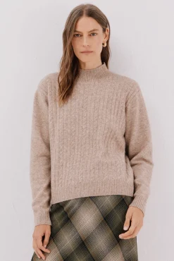 Cortefiel Camisolas-Tranças Jersey Perkins Tostado