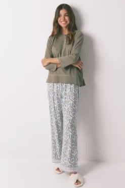 Women'secret T-Shirts-T-shirt 100% algodão manga manga ¾ bege