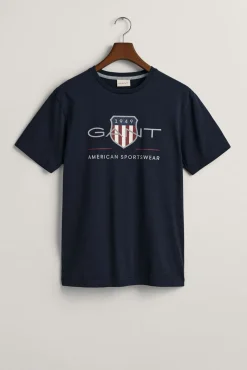 Gant T-Shirts-T-shirt Archive Shield Azul