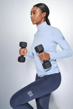 Dash and Stars T-Shirts-T-shirt bebê de manga comprida azul