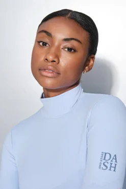 Dash and Stars T-Shirts-T-shirt bebê de manga comprida azul