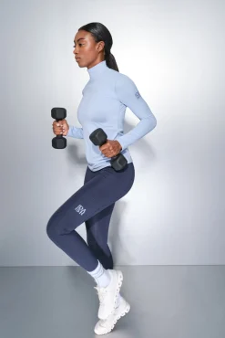 Dash and Stars T-Shirts-T-shirt bebê de manga comprida azul