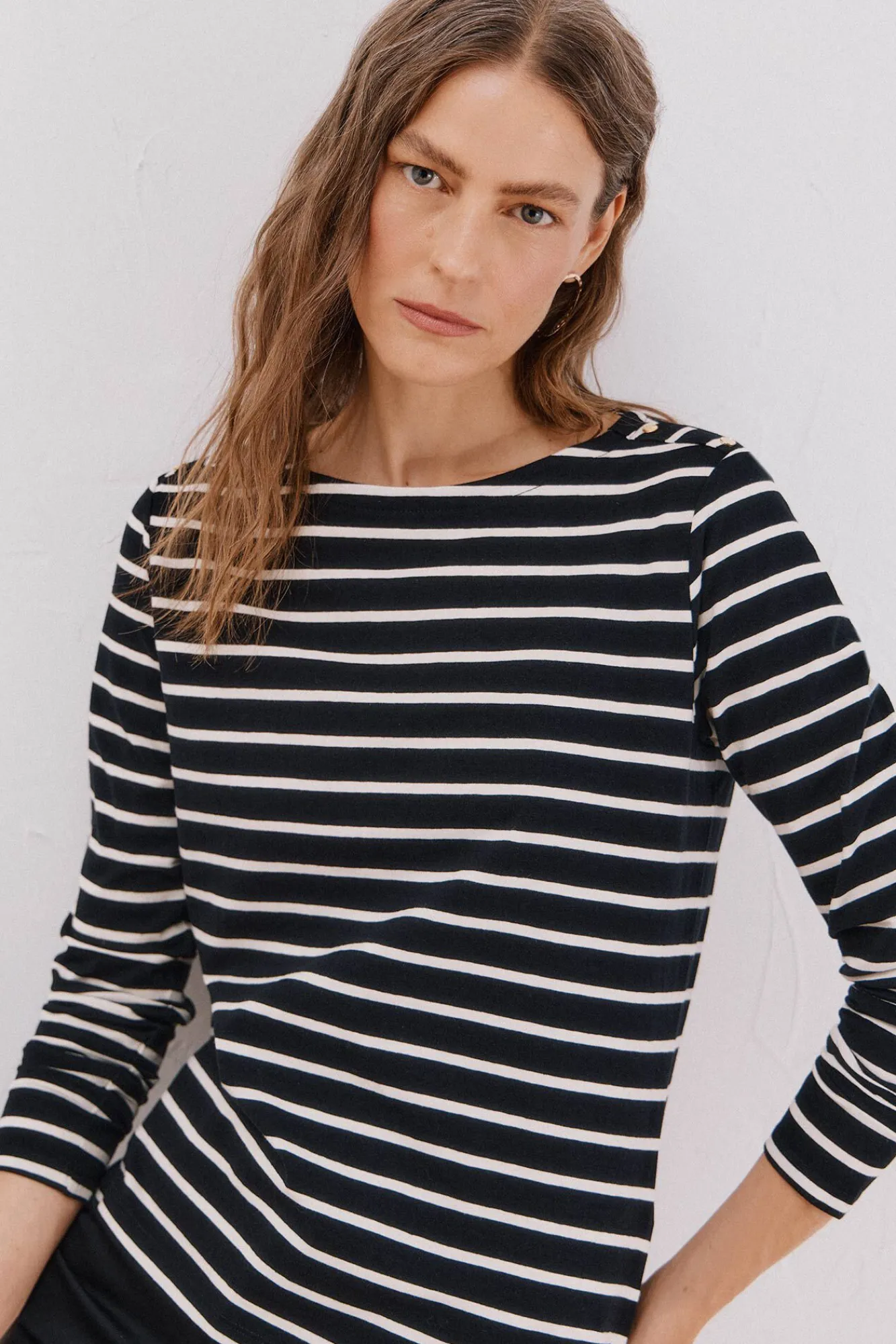 Cortefiel T-Shirts-T-shirt barco botões Impressão