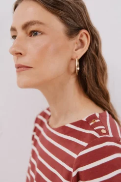 Cortefiel T-Shirts-T-shirt barco botões Cinzento