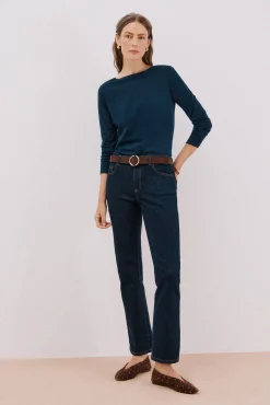 Cortefiel T-Shirts-T-shirt barco botões Azul