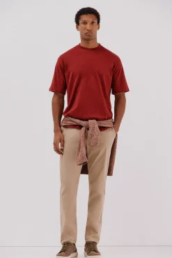 Cortefiel T-Shirts-T-shirt básica Vermelho