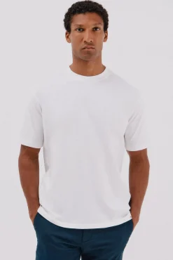 Cortefiel T-Shirts-T-shirt básica Branco