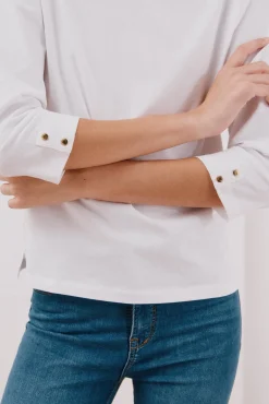 Cortefiel T-Shirts-T-shirt básica barco Branco