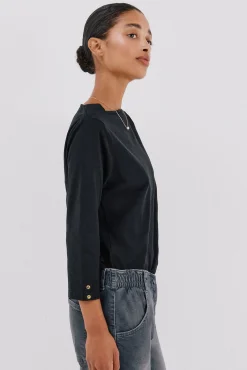 Cortefiel T-Shirts-T-shirt básica barco Preto