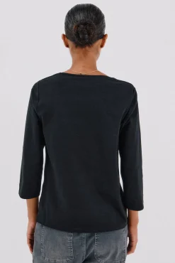 Cortefiel T-Shirts-T-shirt básica barco Preto