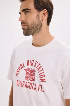 Jack & Jones T-Shirts-T-shirt básica com estampado frontal Branco