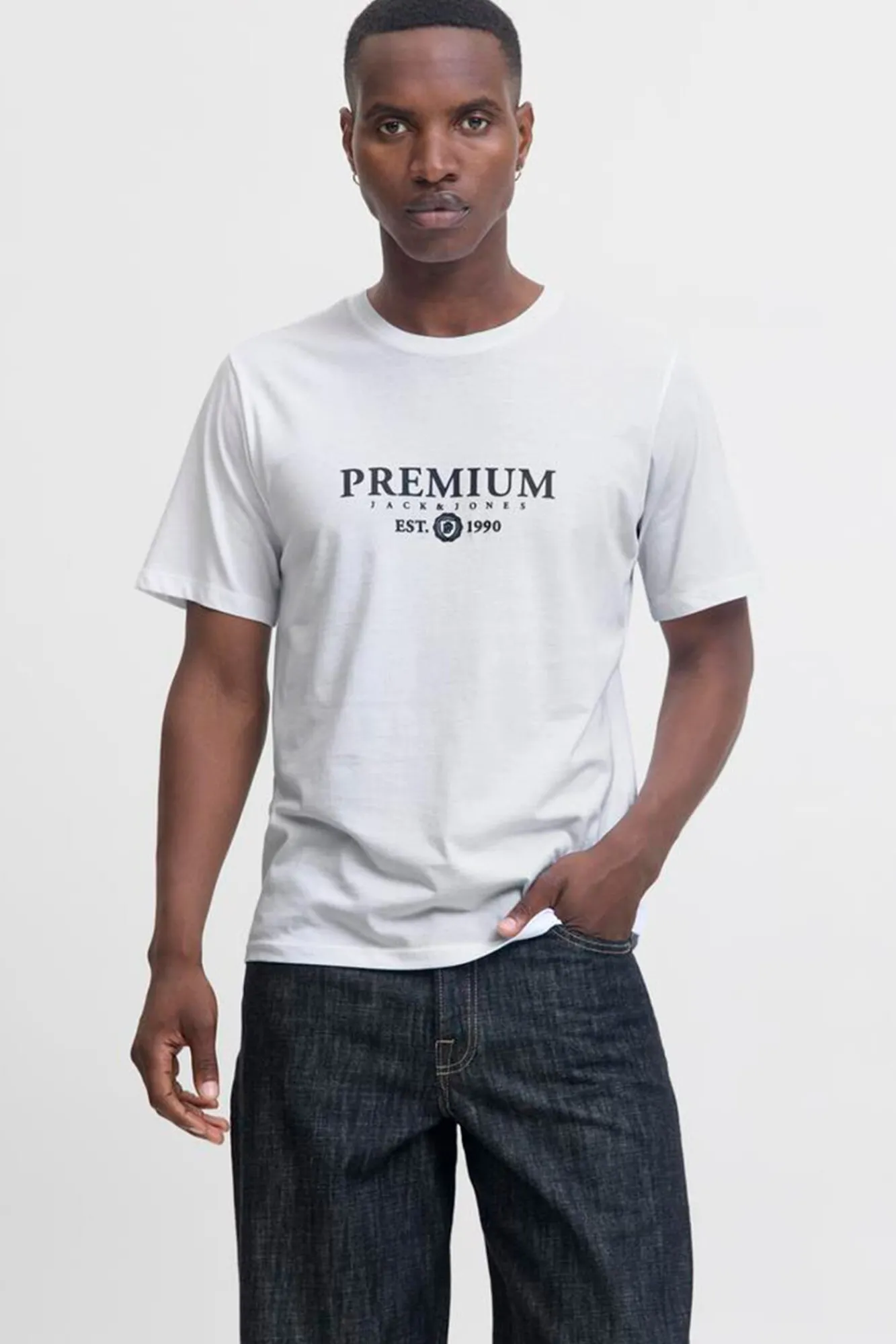 Jack & Jones T-Shirts-T-shirt básica com logo Branco