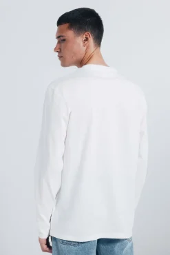 Springfield T-Shirts-T-shirt básica de manga comprida com acabamento macio bege