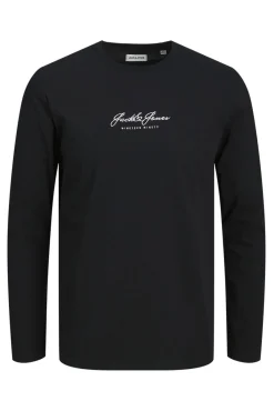 Jack & Jones T-Shirts-T-shirt básica de manga comprida preto