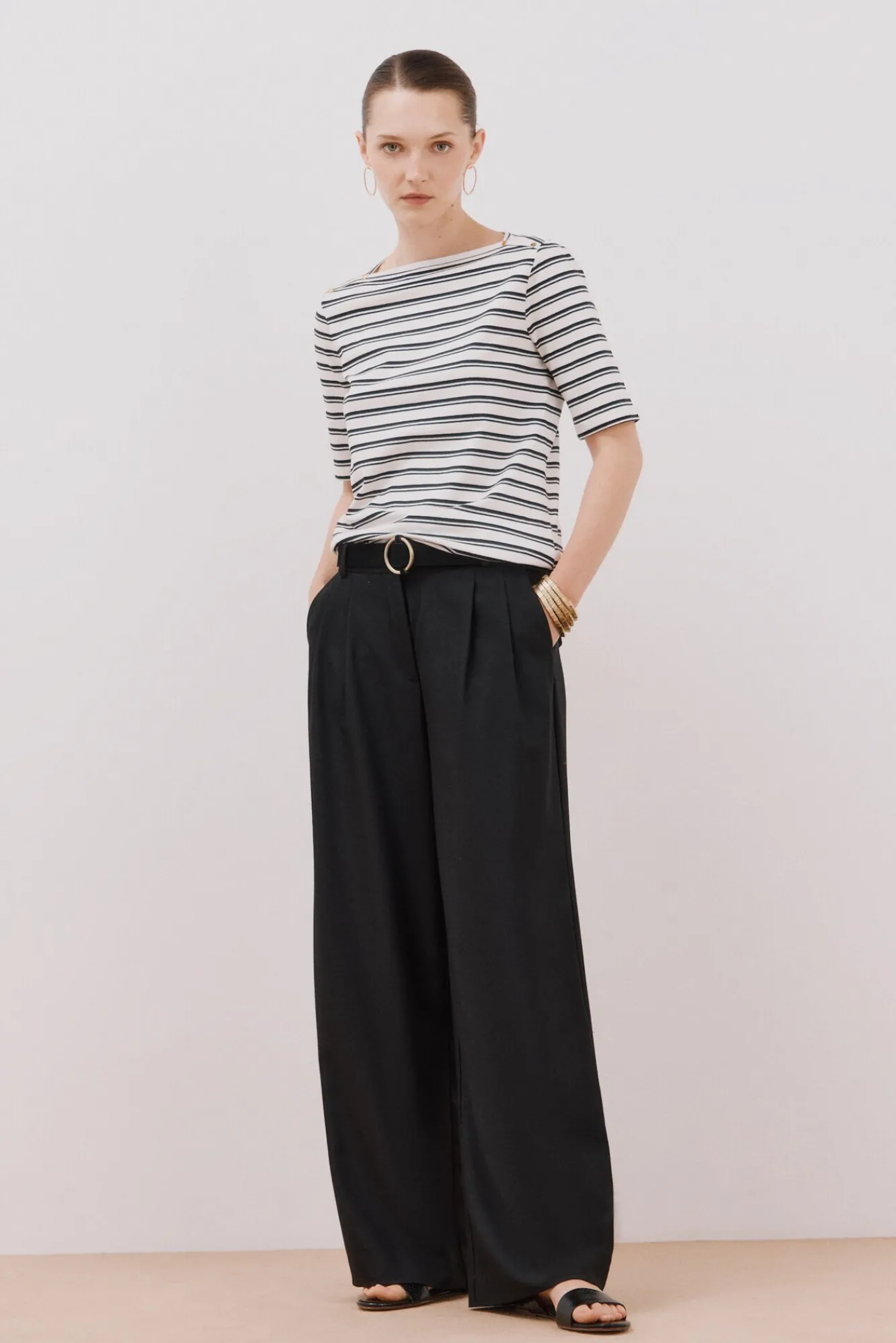 Cortefiel T-Shirts-T-shirt básica decote barco Impressão