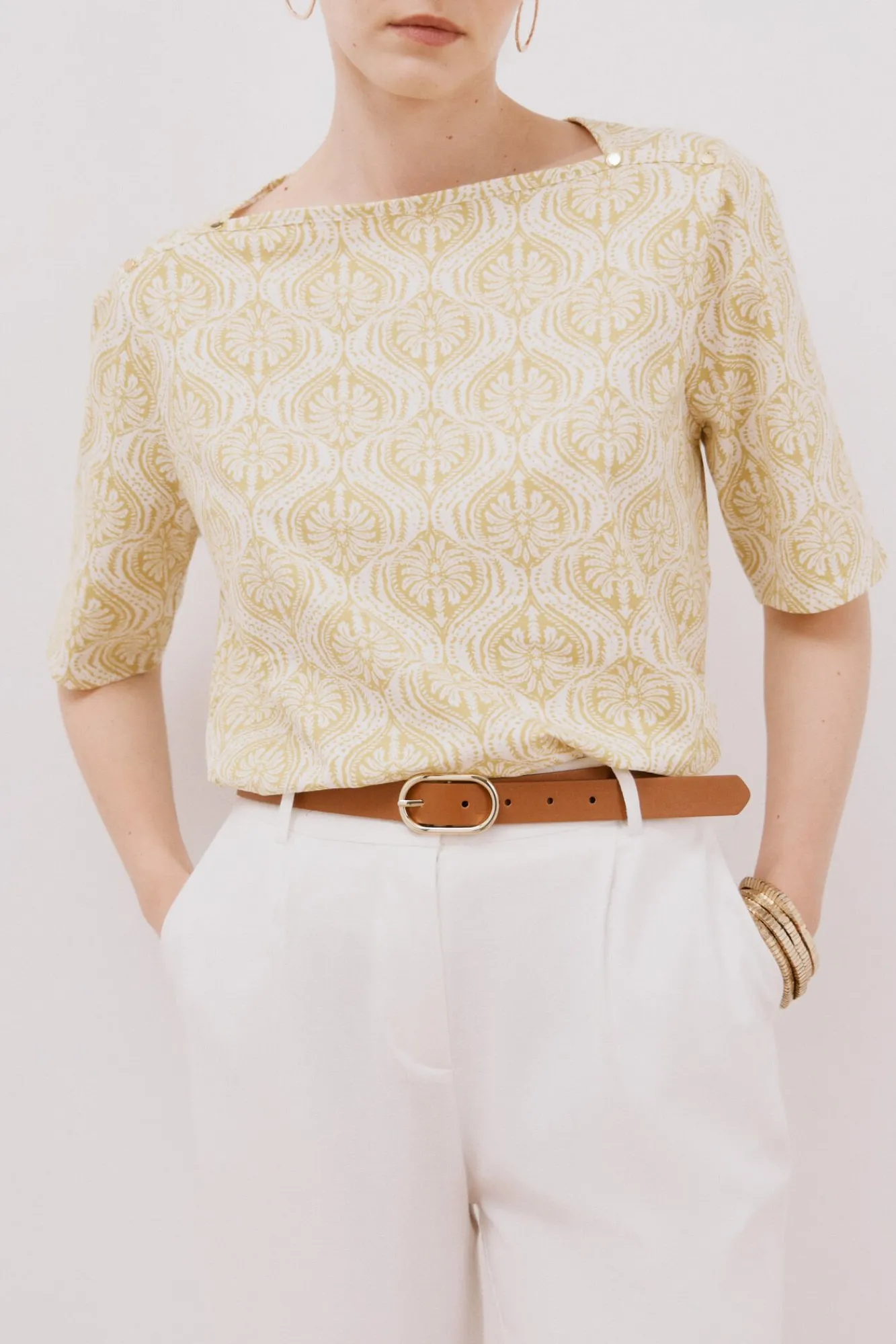 Cortefiel T-Shirts-T-shirt básica decote barco Multicolorido