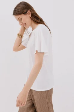 Cortefiel T-Shirts-T-shirt básica fluida Branco