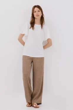 Cortefiel T-Shirts-T-shirt básica fluida Branco