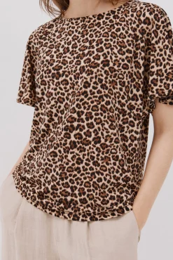 Cortefiel T-Shirts-T-shirt básica fluida Castanho