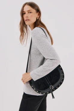 Cortefiel T-Shirts-T-shirt básica gola em bico Cinzento