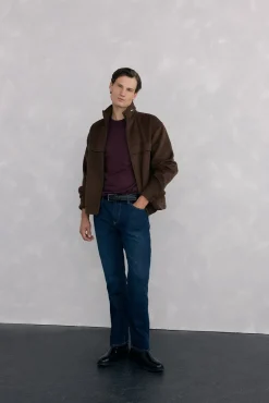 Pedro del Hierro T-Shirts-T-shirt básica manga comprida Bordeaux