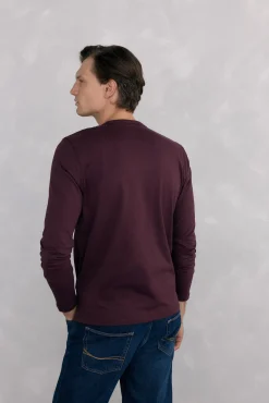 Pedro del Hierro T-Shirts-T-shirt básica manga comprida Bordeaux