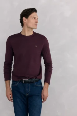 Pedro del Hierro T-Shirts-T-shirt básica manga comprida Bordeaux