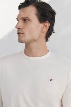 Pedro del Hierro T-Shirts-T-shirt básica manga comprida Beige