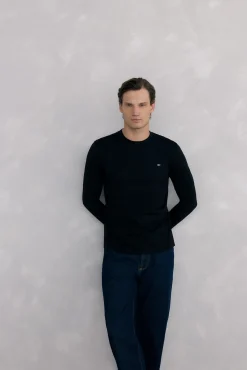 Pedro del Hierro T-Shirts-T-shirt básica manga comprida Preto