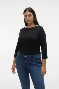 Vero Moda Curve T-Shirts-T-shirt básica tamanho grande Preto