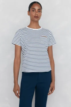 Pedro del Hierro T-Shirts-T-shirt com bolso de corrente Azul