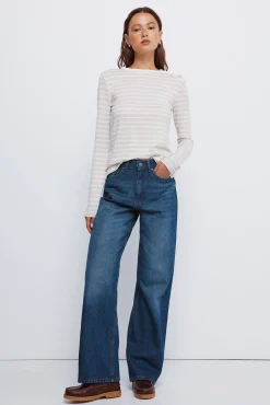 Springfield T-Shirts-T-shirt com botões e gola alta cru