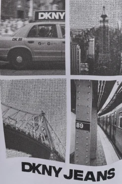 DKNY T-Shirts-T-shirt com foto branco