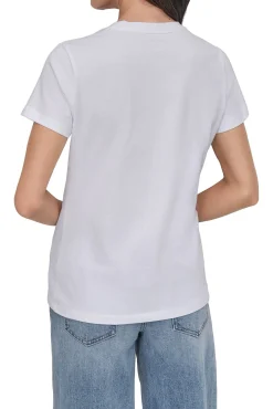 DKNY T-Shirts-T-shirt com foto branco