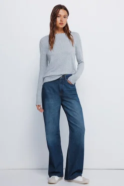 Springfield T-Shirts-T-shirt com gola cinzento