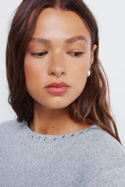 Springfield T-Shirts-T-shirt com gola cinzento